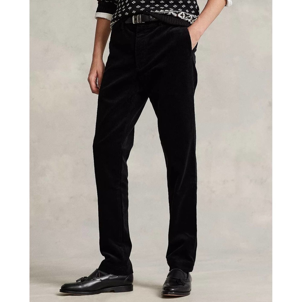 Polo Ralph‎ Lauren Stretch Classic Fit Corduroy Pant Black Size 38
